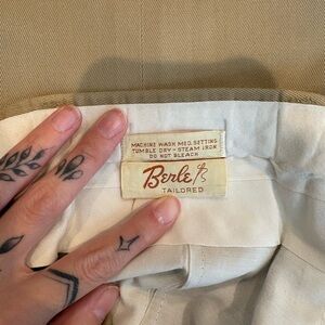 Berle Tailored Khaki Trousers